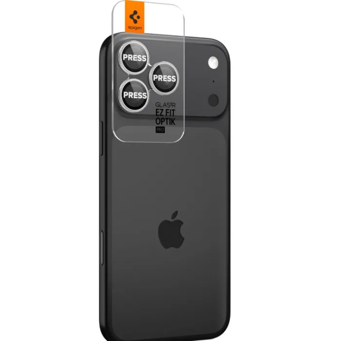 Spigen Iphone 17 Pro Max|Iphone 15 Pro-OSŁONA APARATU IPHONE 14 PRO / MAX / 15 PRO / MAX /16 PRO / MAX / 17 PRO / MAX OPTIK PRO GLAS.TR ”EZ FIT” 2-PACK SILVER