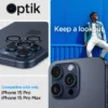 Spigen Iphone 17 Pro Max|Iphone 15 Pro-OSŁONA APARATU IPHONE 15 PRO/ 15 PRO MAX / 17 PRO / 17 PRO MAX OPTIK.TR ”EZ FIT” 2-PACK BLUE TITANIUM