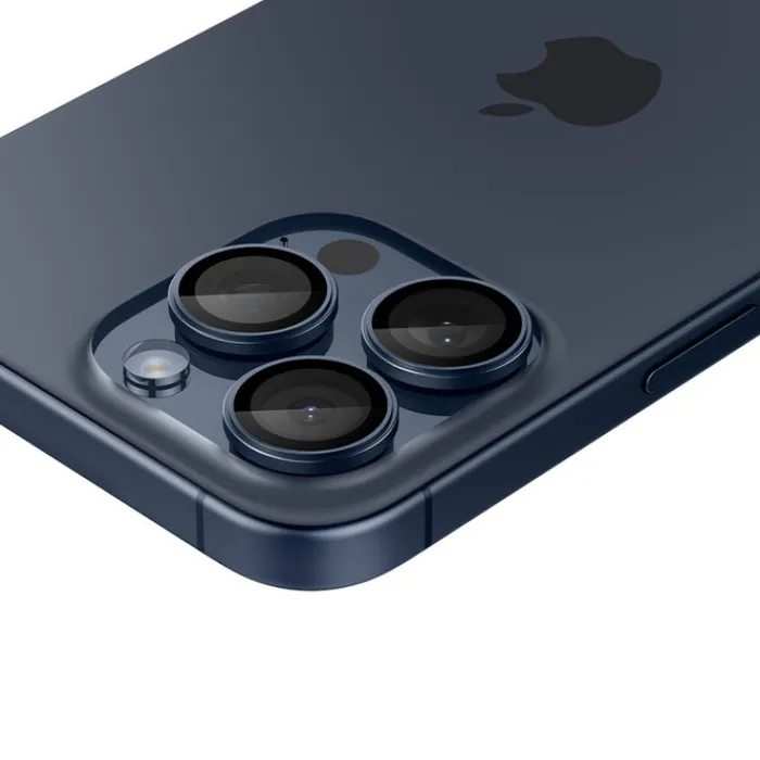 Spigen Iphone 17 Pro Max|Iphone 15 Pro-OSŁONA APARATU IPHONE 15 PRO/ 15 PRO MAX / 17 PRO / 17 PRO MAX OPTIK.TR ”EZ FIT” 2-PACK BLUE TITANIUM