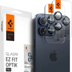 Spigen Iphone 17 Pro Max|Iphone 15 Pro-OSŁONA APARATU IPHONE 15 PRO/ 15 PRO MAX / 17 PRO / 17 PRO MAX OPTIK.TR ”EZ FIT” 2-PACK BLUE TITANIUM