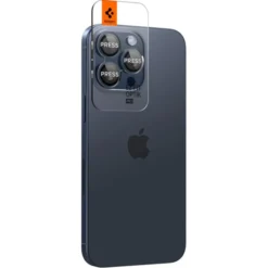 Spigen Iphone 17 Pro Max|Iphone 15 Pro-OSŁONA APARATU IPHONE 15 PRO/ 15 PRO MAX / 17 PRO / 17 PRO MAX OPTIK.TR ”EZ FIT” 2-PACK BLUE TITANIUM