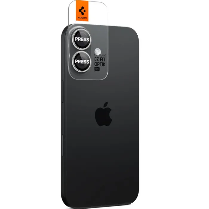 Spigen Iphone 17|Apple-OSŁONA APARATU IPHONE 16 / 16 PLUS / 17 OPTIK PRO GLAS.TR ”EZ FIT” CAMERA PROTECTOR 2-PACK SILVER
