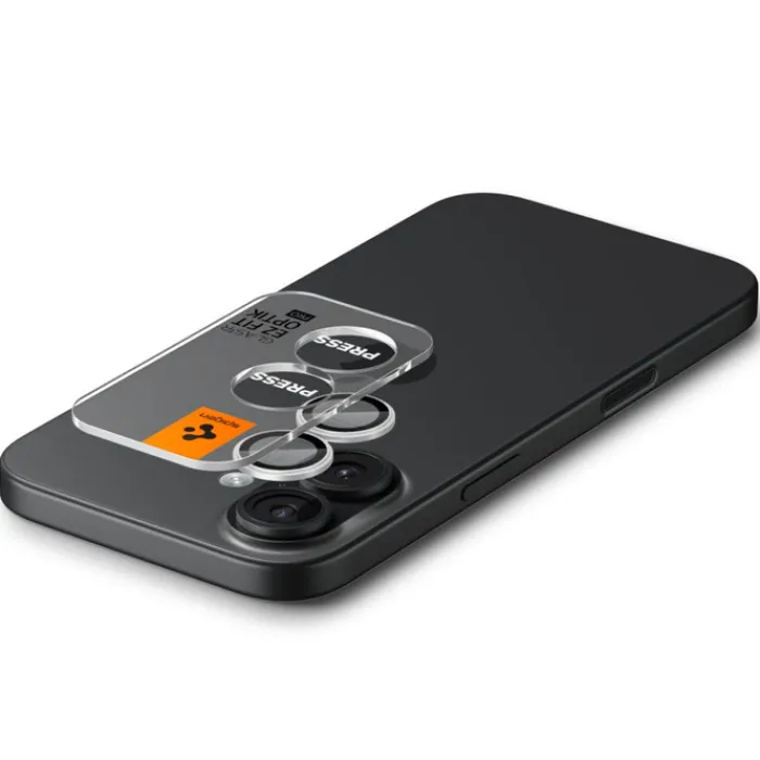 Spigen Iphone 17|Apple-OSŁONA APARATU IPHONE 16 / 16 PLUS / 17 OPTIK PRO GLAS.TR ”EZ FIT” CAMERA PROTECTOR 2-PACK SILVER