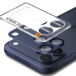 Spigen Iphone 17 Pro|Apple-OSŁONA APARATU IPHONE 17 PRO OPTIK PRO XL GLAS.TR ”EZ FIT” CAMERA PROTECTOR BLUE