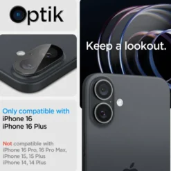 Spigen Iphone 16 Pro Max|Iphone 16 Plus-OSŁONA APARATU OPTIK GLAS.TR CAMERA PROTECTOR 2-PACK IPHONE 16 / 16 PLUS BLACK
