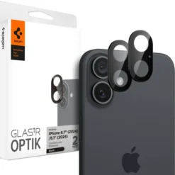 Spigen Iphone 16 Pro Max|Iphone 16 Plus-OSŁONA APARATU OPTIK GLAS.TR CAMERA PROTECTOR 2-PACK IPHONE 16 / 16 PLUS BLACK
