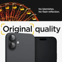 Spigen Iphone 16 Plus|Apple-OSŁONA APARATU OPTIK PRO GLAS.TR ”EZ FIT” CAMERA PROTECTOR 2-PACK IPHONE 16 / 16 PLUS BLACK