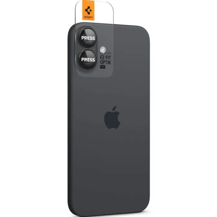 Spigen Iphone 16 Plus|Apple-OSŁONA APARATU OPTIK PRO GLAS.TR ”EZ FIT” CAMERA PROTECTOR 2-PACK IPHONE 16 / 16 PLUS BLACK