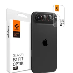Spigen Apple|Portfele Magsafe-OSŁONA APARATU OPTIK PRO L-SERIES GLAS.TR ”EZ FIT” CAMERA PROTECTOR 2-PACK IPHONE AIR BLACK/RED