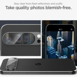 Spigen Google|Pixel 9 Pro Xl-OSŁONA APARATU OPTIK.TR ”EZ FIT” CAMERA PROTECTOR 2-PACK GOOGLE PIXEL 9 PRO XL CRYSTAL CLEAR