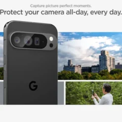 Spigen Google|Pixel 9 Pro Xl-OSŁONA APARATU OPTIK.TR ”EZ FIT” CAMERA PROTECTOR 2-PACK GOOGLE PIXEL 9 PRO XL CRYSTAL CLEAR