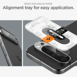 Spigen Google|Pixel 9 Pro Xl-OSŁONA APARATU OPTIK.TR ”EZ FIT” CAMERA PROTECTOR 2-PACK GOOGLE PIXEL 9 PRO XL CRYSTAL CLEAR