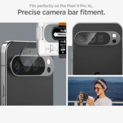Spigen Google|Pixel 9 Pro Xl-OSŁONA APARATU OPTIK.TR ”EZ FIT” CAMERA PROTECTOR 2-PACK GOOGLE PIXEL 9 PRO XL CRYSTAL CLEAR