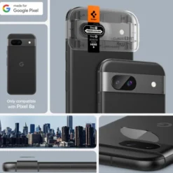 Spigen Pixel 8A|Google-OSŁONA APARATU OPTIK.TR ”EZ FIT” CAMERA PROTECTOR 2-PACK GOOGLE PIXEL 8A CLEAR