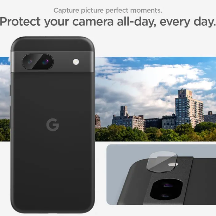 Spigen Pixel 8A|Google-OSŁONA APARATU OPTIK.TR ”EZ FIT” CAMERA PROTECTOR 2-PACK GOOGLE PIXEL 8A CLEAR