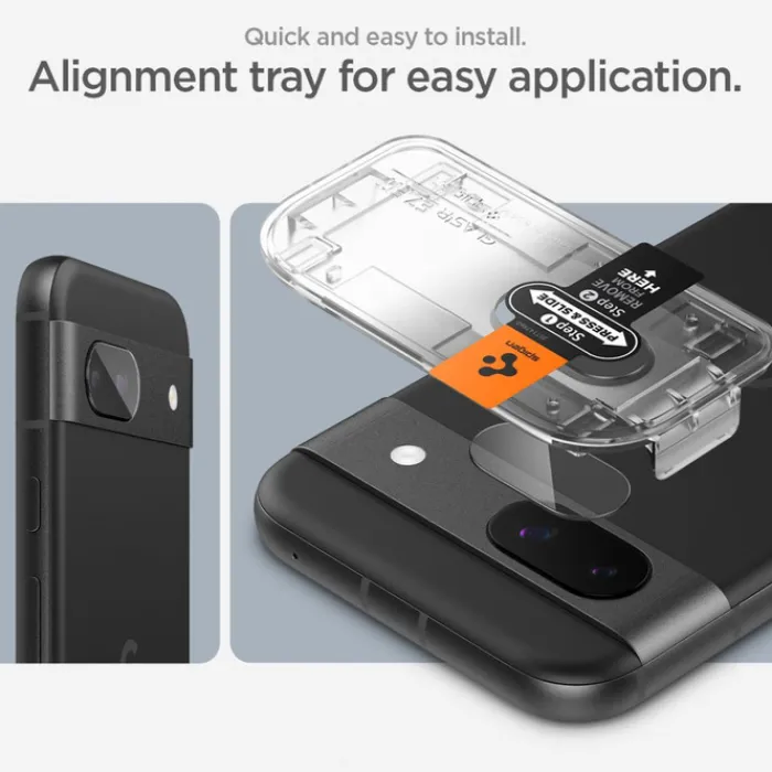 Spigen Pixel 8A|Google-OSŁONA APARATU OPTIK.TR ”EZ FIT” CAMERA PROTECTOR 2-PACK GOOGLE PIXEL 8A CLEAR
