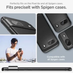 Spigen Pixel 8A|Google-OSŁONA APARATU OPTIK.TR ”EZ FIT” CAMERA PROTECTOR 2-PACK GOOGLE PIXEL 8A CLEAR