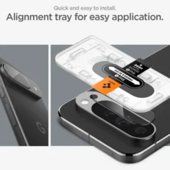 Spigen Pixel 9|Google-OSŁONA APARATU OPTIK.TR ”EZ FIT” CAMERA PROTECTOR 2-PACK GOOGLE PIXEL 9 CRYSTAL CLEAR