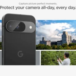 Spigen Pixel 9|Google-OSŁONA APARATU OPTIK.TR ”EZ FIT” CAMERA PROTECTOR 2-PACK GOOGLE PIXEL 9 CRYSTAL CLEAR