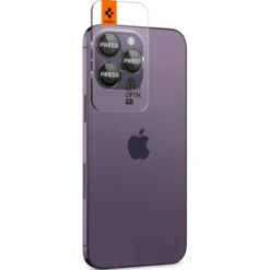 Spigen Iphone 17 Pro Max|Iphone 15 Pro-Osłona Aparatu Optik.tr ”ez Fit” Camera Protector 2-pack IPHONE 14 PRO / MAX / 15 PRO / MAX / 16 PRO / MAX / 17 PRO / MAX BLACK