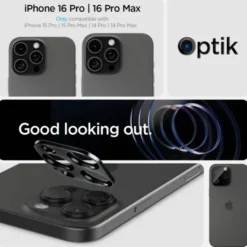 Spigen Iphone 15 Pro|Iphone 14 Pro-Osłona Aparatu Optik.tr Camera Protector 2-pack iPhone 14 Pro / 14 Pro Max / 15 Pro / 15 Pro Max Black