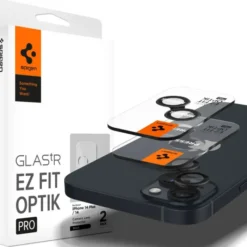 Spigen Apple|Iphone 15-Osłona Aparatu Optik.tr ”ez Fit” Camera Protector 2-pack iPhone 15 / 15 Plus / 14 / 14 Plus Black