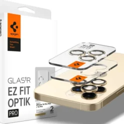 Spigen Iphone 17 Pro Max|Iphone 15 Pro-Osłona Aparatu Optik.tr ”ez Fit” Camera Protector 2-pack iPhone 14 Pro / 14 Pro Max Gold