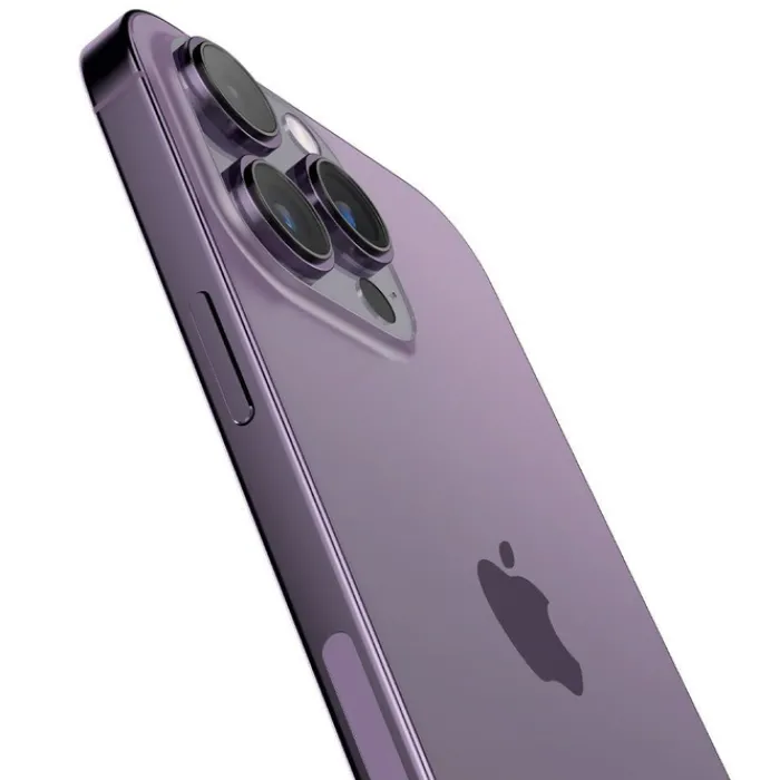 Spigen Iphone 17 Pro Max|Iphone 15 Pro-Osłona Aparatu Optik.tr ”ez Fit” Camera Protector 2-pack iPhone 14 Pro / 14 Pro Max Deep Purple