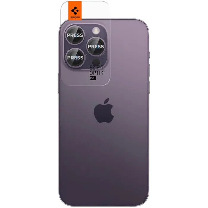 Spigen Iphone 17 Pro Max|Iphone 15 Pro-Osłona Aparatu Optik.tr ”ez Fit” Camera Protector 2-pack iPhone 14 Pro / 14 Pro Max Deep Purple
