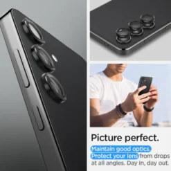 Spigen Szkła|Galaxy S23-Osłona Aparatu Optik.tr ”ez Fit” Camera Protector 2-pack Galaxy S24 / S23 / S23 Plus Black