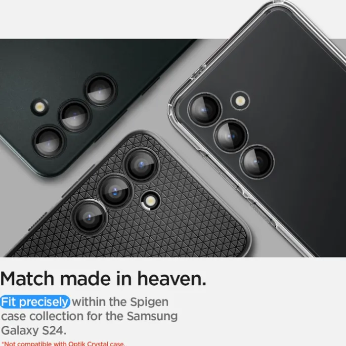 Spigen Szkła|Galaxy S23-Osłona Aparatu Optik.tr ”ez Fit” Camera Protector 2-pack Galaxy S24 / S23 / S23 Plus Black