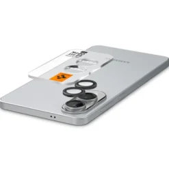 Spigen Samsung|Galaxy S25 Edge-OSŁONA APARATU SAMSUNG GALAXY S25 EDGE OPTIK PRO GLAS.TR ”EZ FIT” CAMERA PROTECTOR 2-PACK CZARNA