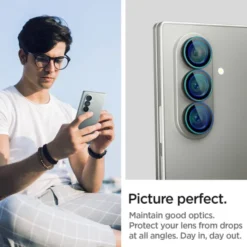 Spigen Samsung|Galaxy Z Fold 7-OSŁONA APARATU SAMSUNG GALAXY Z FOLD 7 OPTIK PRO HD GLAS.TR ”EZ FIT” CAMERA PROTECTOR 2-PACK CZARNA