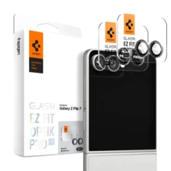 Spigen Samsung|Galaxy Z Flip 7 Fe-OSŁONA APARATU SAMSUNG GALAXY Z FLIP 7 OPTIK PRO HD GLAS.TR ”EZ FIT” CAMERA PROTECTOR 2-PACK CZARNA