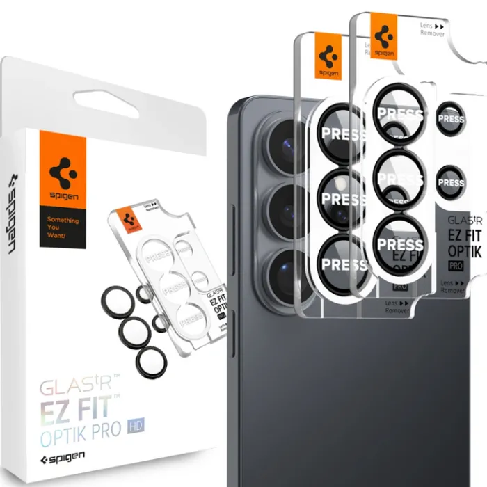 Spigen Samsung|Galaxy S26 Ultra-OSŁONA APARATU SAMSUNG GALAXY S26 ULTRA OPTIK PRO HD GLAS.TR ”EZ FIT” 2-PACK BLACK