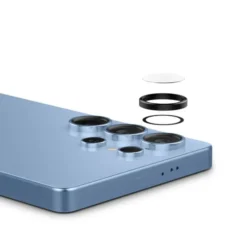 Spigen Samsung|Galaxy S25 Ultra-OSŁONA APARATU SAMSUNG GALAXY S25 ULTRA OPTIK PRO HD GLAS.TR ”EZ FIT” CAMERA PROTECTOR 2-PACK CZARNA