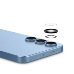 Spigen Samsung|Galaxy S25-OSŁONA APARATU SAMSUNG GALAXY S25 OPTIK PRO GLAS.TR ”EZ FIT” CAMERA PROTECTOR 2-PACK CZARNA