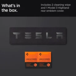 Spigen Tesla-OSŁONA NA LOGO ZNACZEK TESLA MODEL 3 2024 REAR EMBLEM LOGO FULL COVER CARBON
