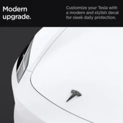 Spigen Tesla-OSŁONA NA PRZEDNIE LOGO ZNACZEK TESLA MODEL 3 2024 FRONT EMBLEM LOGO FULL COVER CARBON