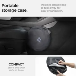 Spigen Tesla-OSŁONA PRZECIWSŁONECZNA TESLA MODEL X CAR FRONT WINDSHIELD SUNSHADE BLACK