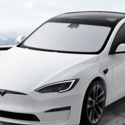 Spigen Tesla-OSŁONA PRZECIWSŁONECZNA TESLA MODEL S CAR FRONT WINDSHIELD SUNSHADE BLACK