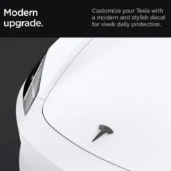 Spigen Tesla-OSŁONA PRZEDNIEGO LOGO ZNACZEK TESLA MODEL 3 2024 FRONT EMBLEM LOGO FULL COVER BLACK