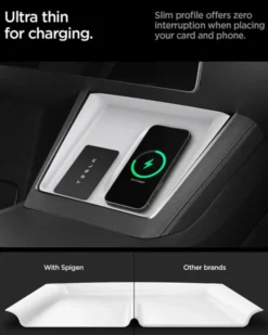 Spigen Ładowarki-OSŁONA TESLA MODEL Y 2025 WIRELESS CHARGING PAD COVER WHITE