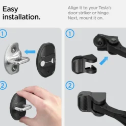 Spigen Tesla-OSŁONA ZAMKA DRZWI TESLA MODEL Y 3 DOOR LOCK COVER BLACK
