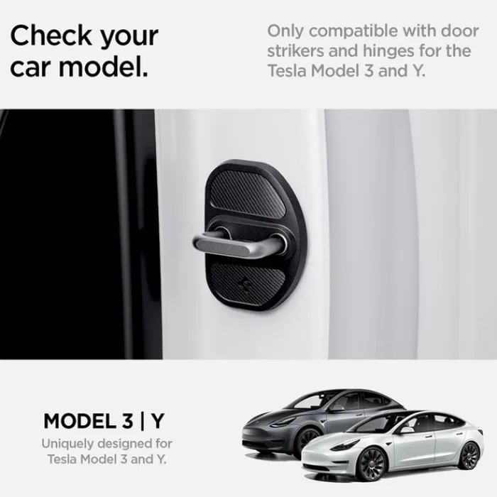 Spigen Tesla-OSŁONA ZAMKA DRZWI TESLA MODEL Y 3 DOOR LOCK COVER BLACK