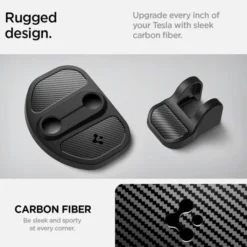 Spigen Tesla-OSŁONA ZAMKA DRZWI TESLA MODEL Y 3 DOOR LOCK COVER BLACK