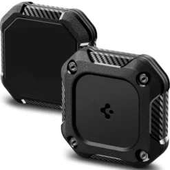 Spigen Etui Wodoszczelne|Lokalizatory-PANCERNE ETUI TOUGH ARMOR APPLE AIRTAG 1 / 2 CZARNY 4 SZT.