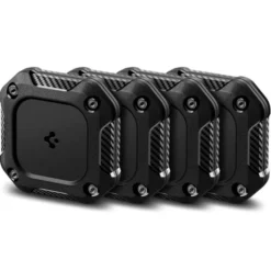 Spigen Etui Wodoszczelne|Lokalizatory-PANCERNE ETUI TOUGH ARMOR APPLE AIRTAG 1 / 2 CZARNY 4 SZT.