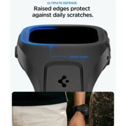 Spigen Apple Watch Ultra 49Mm|Apple Watch Ultra 2 49Mm-PASEK I ETUI LIQUID AIR 'PRO' APPLE WATCH ULTRA 1 / 2 / 3 (49 MM) CZARNY