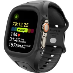 Spigen Apple Watch Ultra 49Mm|Apple Watch Ultra 2 49Mm-PASEK I ETUI LIQUID AIR 'PRO' APPLE WATCH ULTRA 1 / 2 / 3 (49 MM) CZARNY